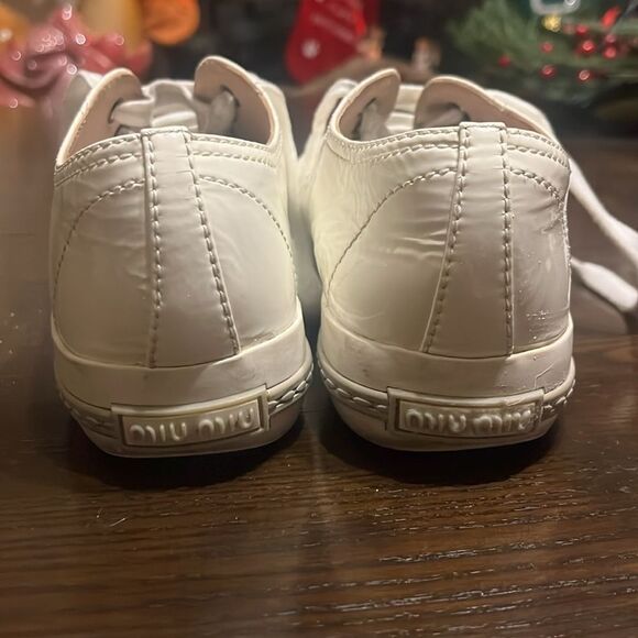 MIU MIU Patent leather white sneakers - Picture 5 of 14